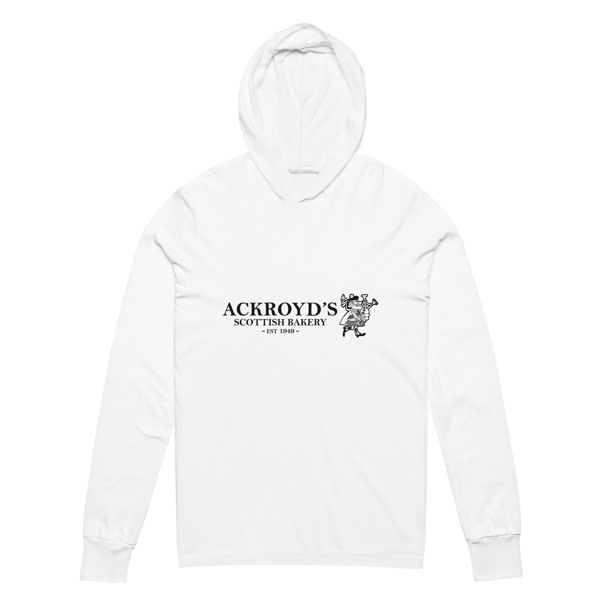 Ackroyd's Bagpiper Hooded Long - sleeve Tee - Ackroyd's Scottish Bakery