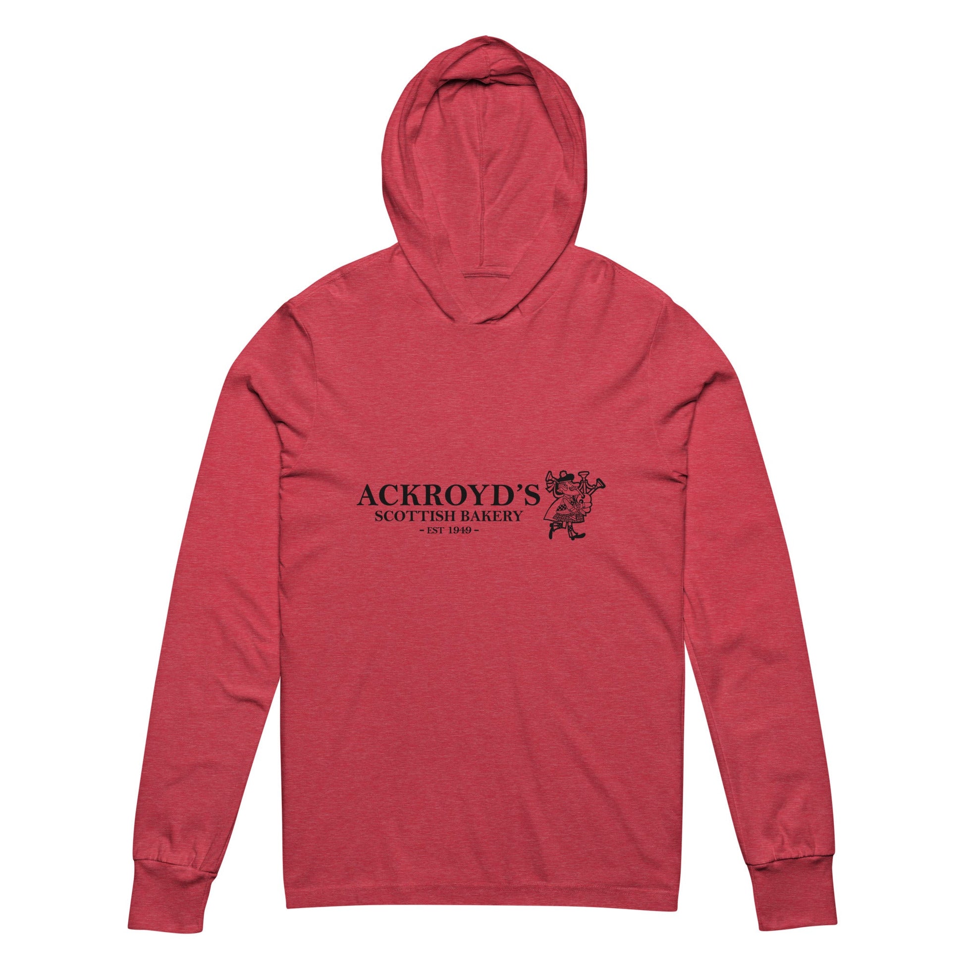 Ackroyd's Bagpiper Hooded Long - sleeve Tee - Ackroyd's Scottish Bakery