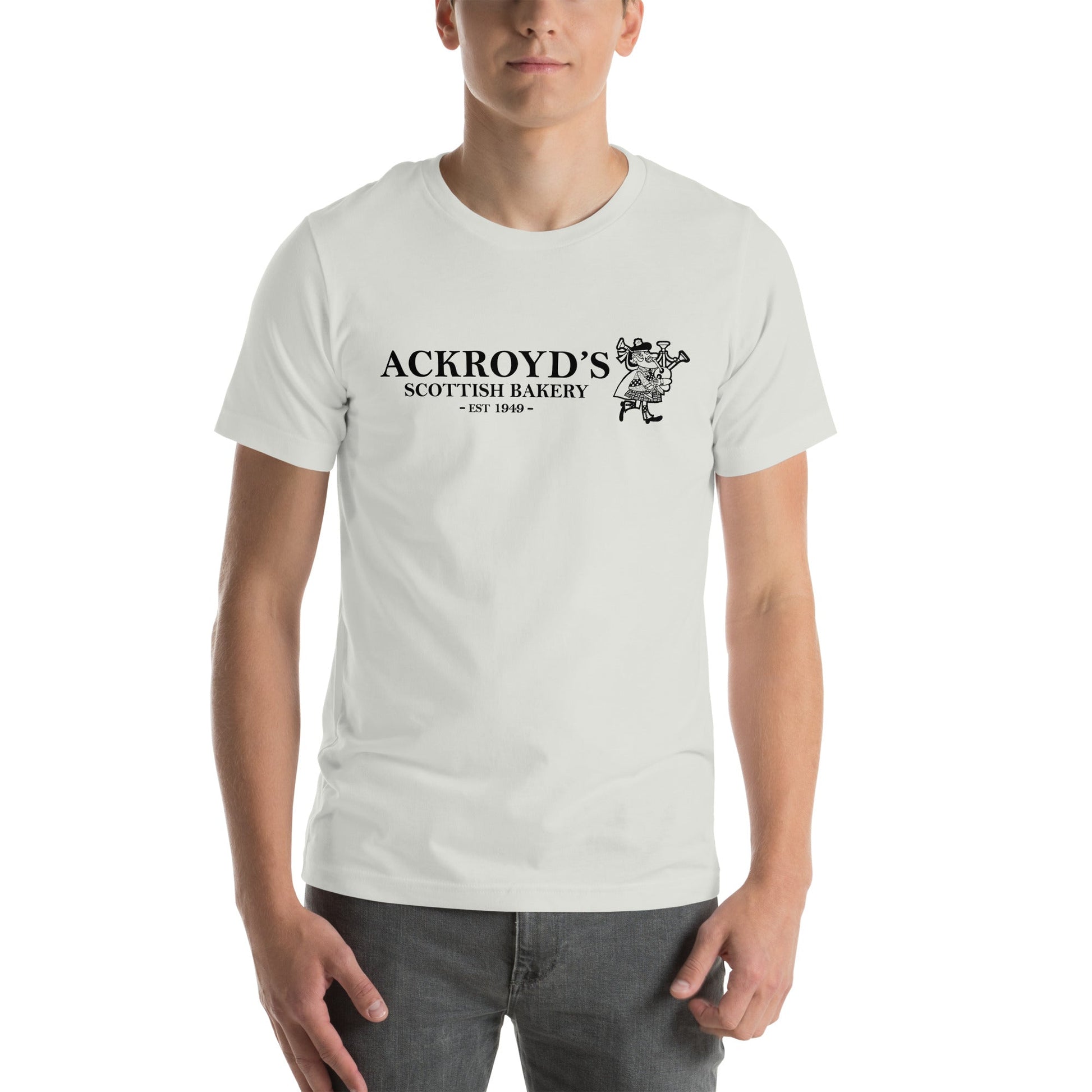 Ackroyd's Bakery Bagpiper Unisex t - shirt - Ackroyd's Scottish Bakery