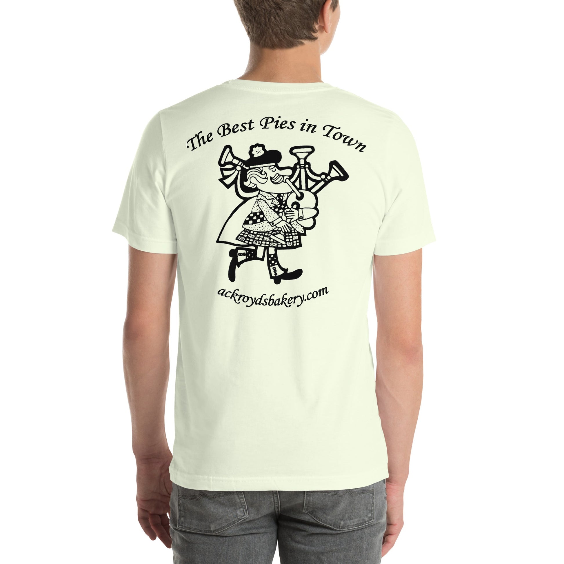 Ackroyd's Bakery Bagpiper Unisex t - shirt - Ackroyd's Scottish Bakery