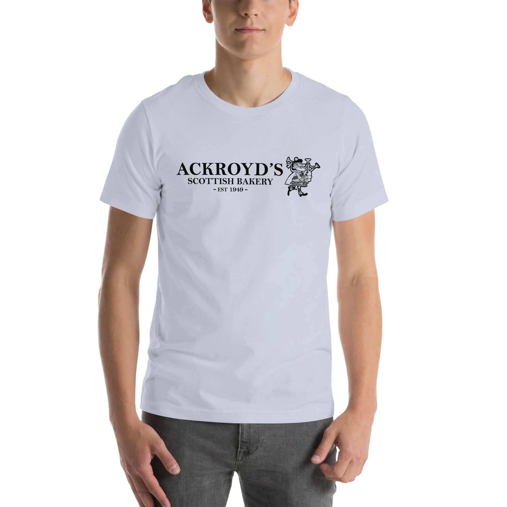 Ackroyd's Bakery Bagpiper Unisex t - shirt - Ackroyd's Scottish Bakery