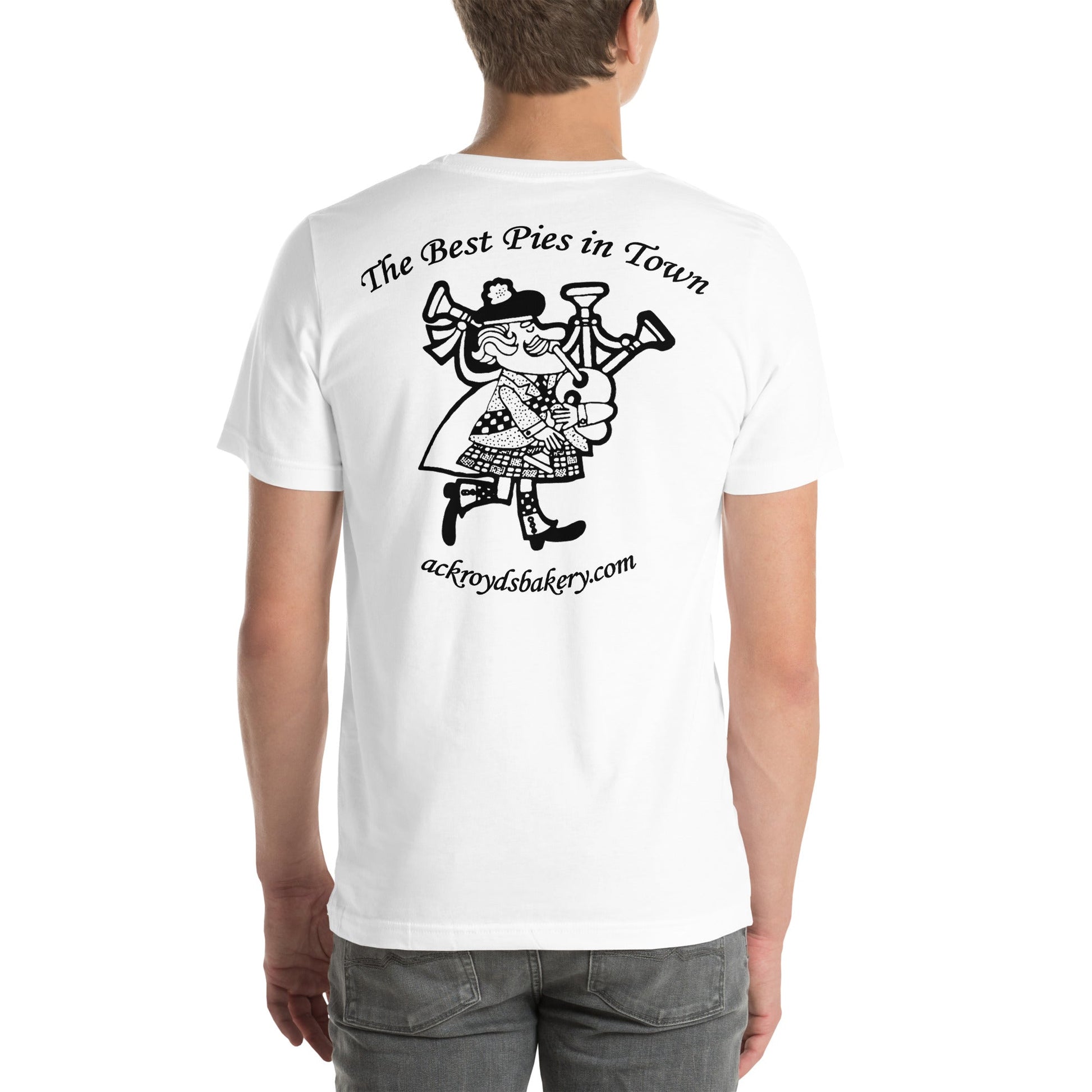 Ackroyd's Bakery Bagpiper Unisex t - shirt - Ackroyd's Scottish Bakery