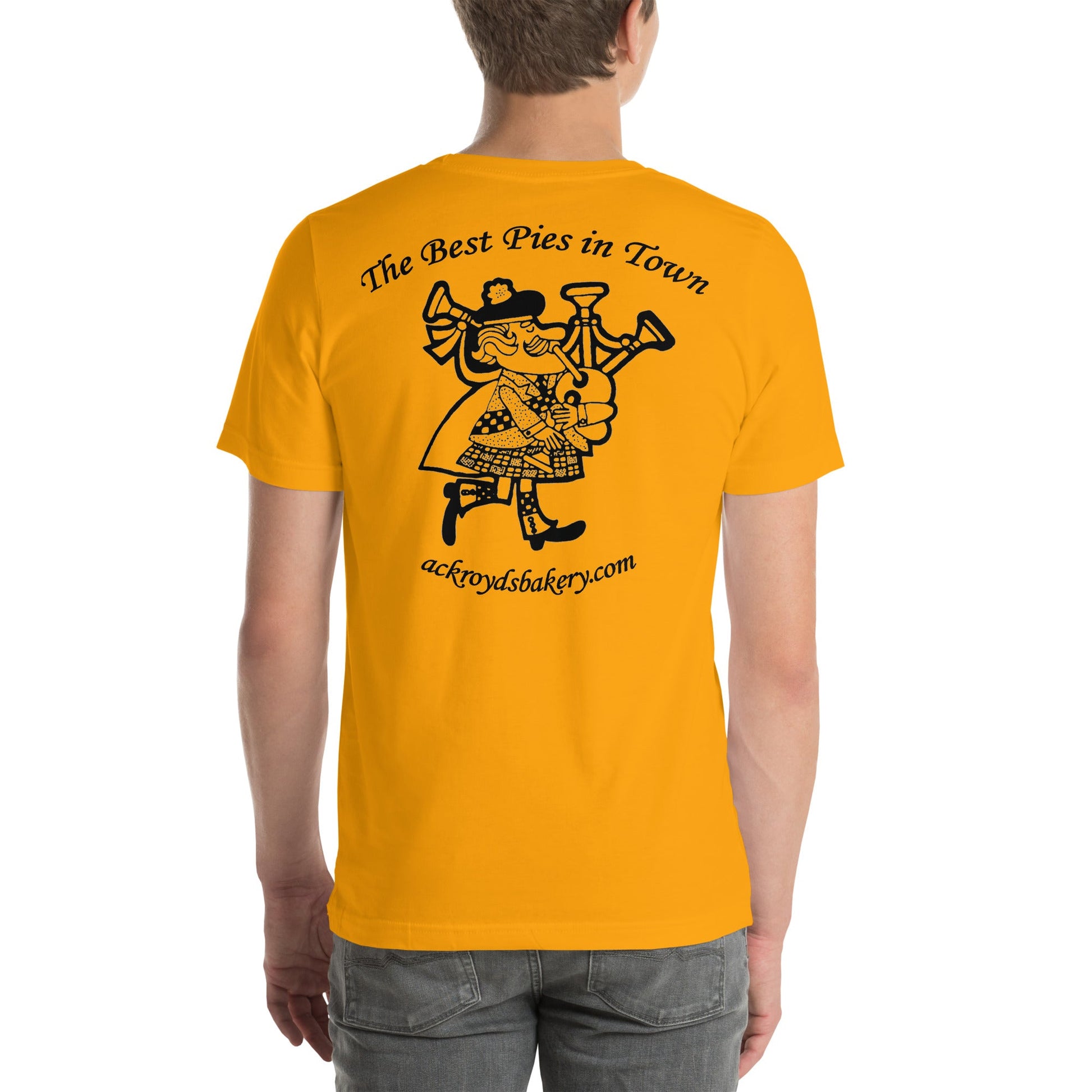 Ackroyd's Bakery Bagpiper Unisex t - shirt - Ackroyd's Scottish Bakery