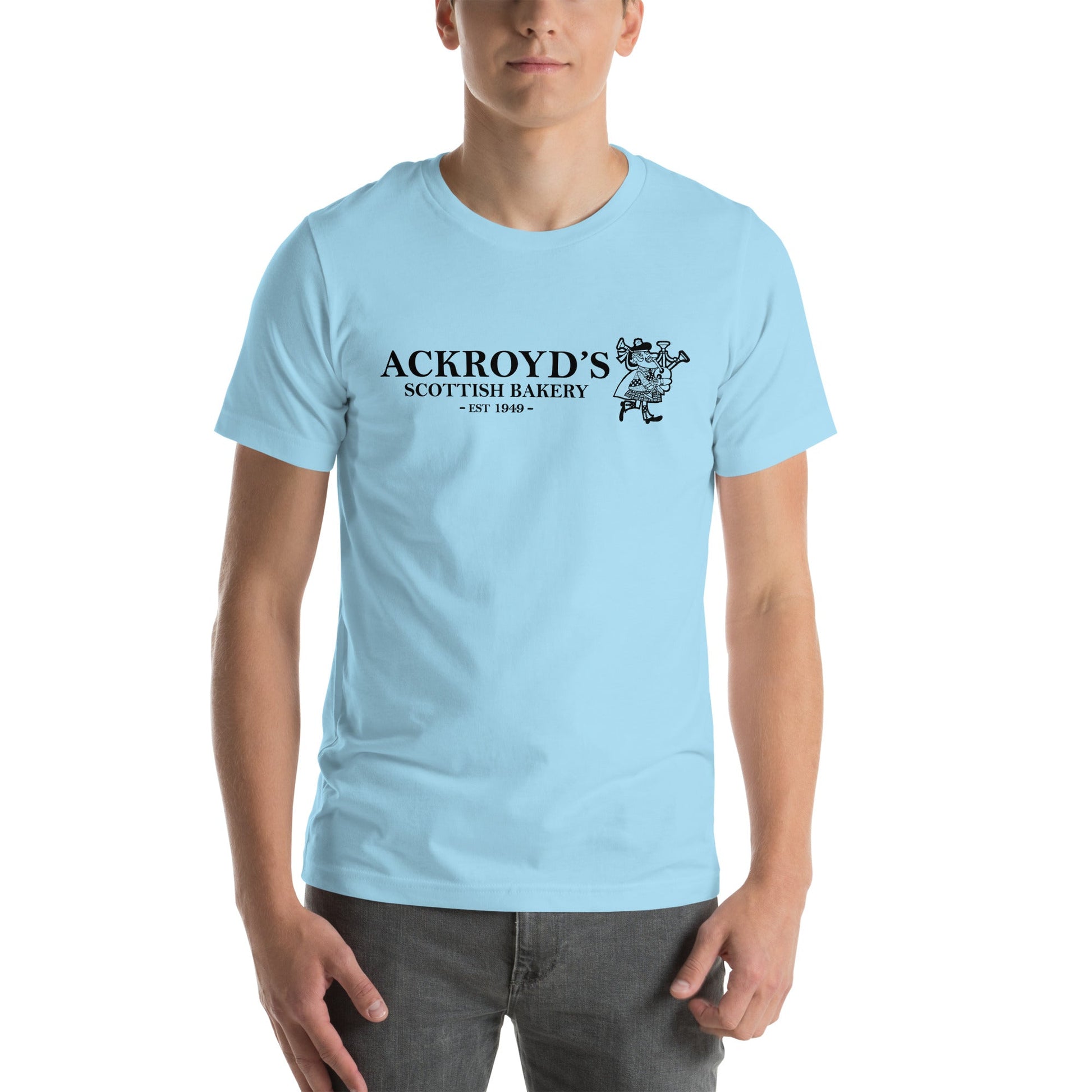 Ackroyd's Bakery Bagpiper Unisex t - shirt - Ackroyd's Scottish Bakery