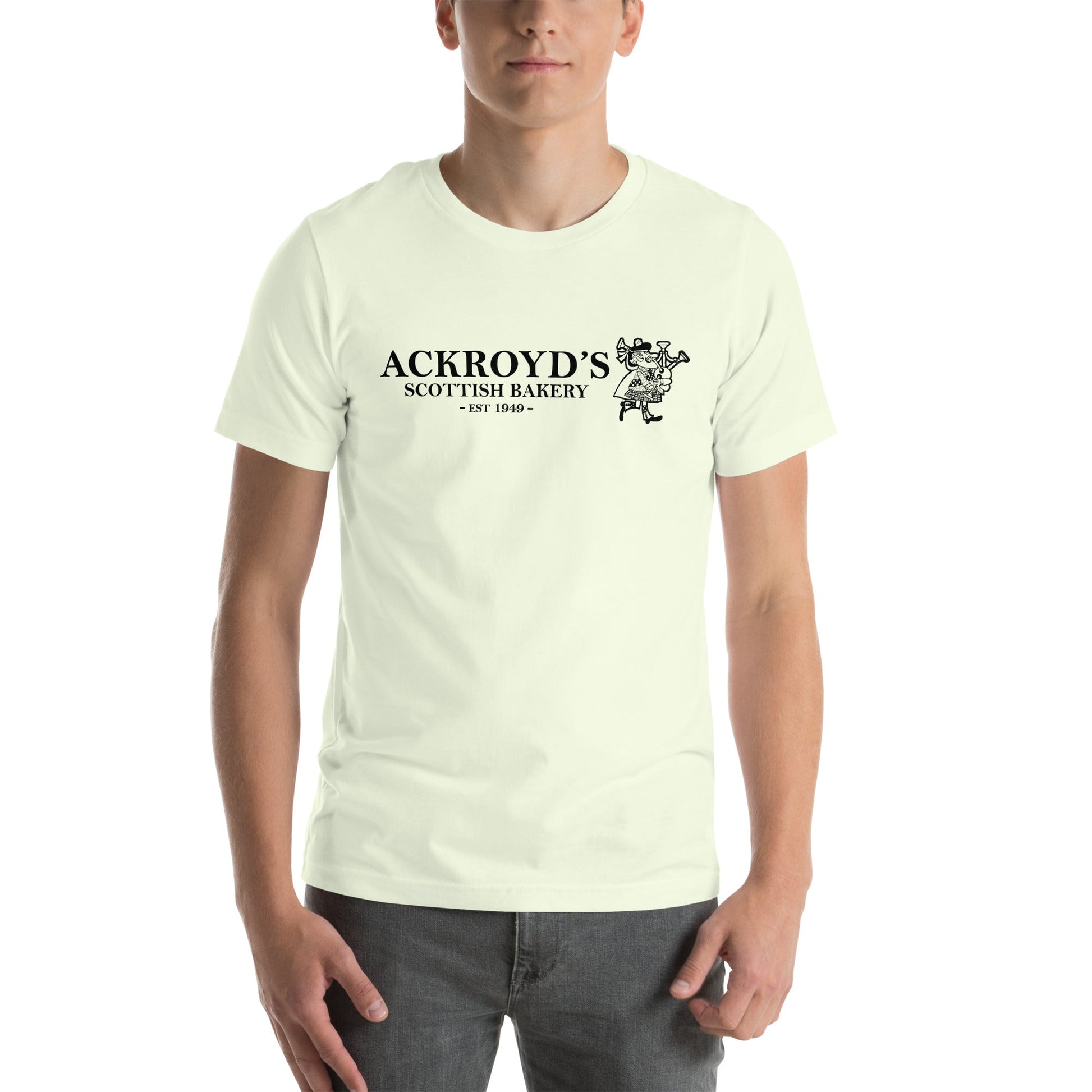 Ackroyd's Bakery Bagpiper Unisex t - shirt - Ackroyd's Scottish Bakery