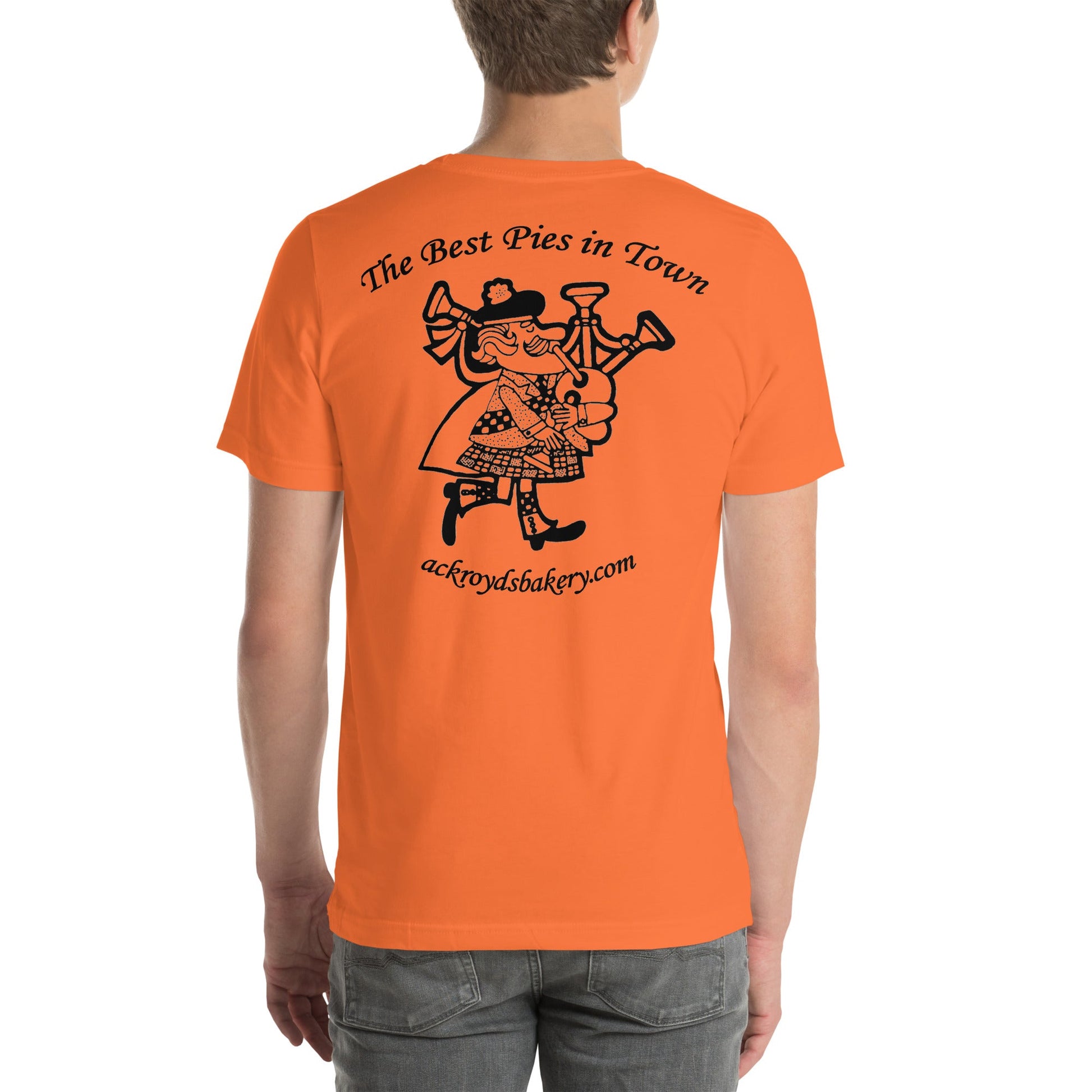 Ackroyd's Bakery Bagpiper Unisex t - shirt - Ackroyd's Scottish Bakery