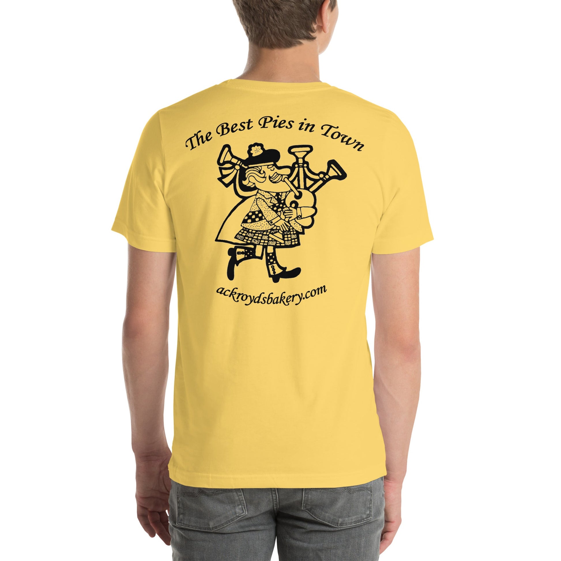 Ackroyd's Bakery Bagpiper Unisex t - shirt - Ackroyd's Scottish Bakery