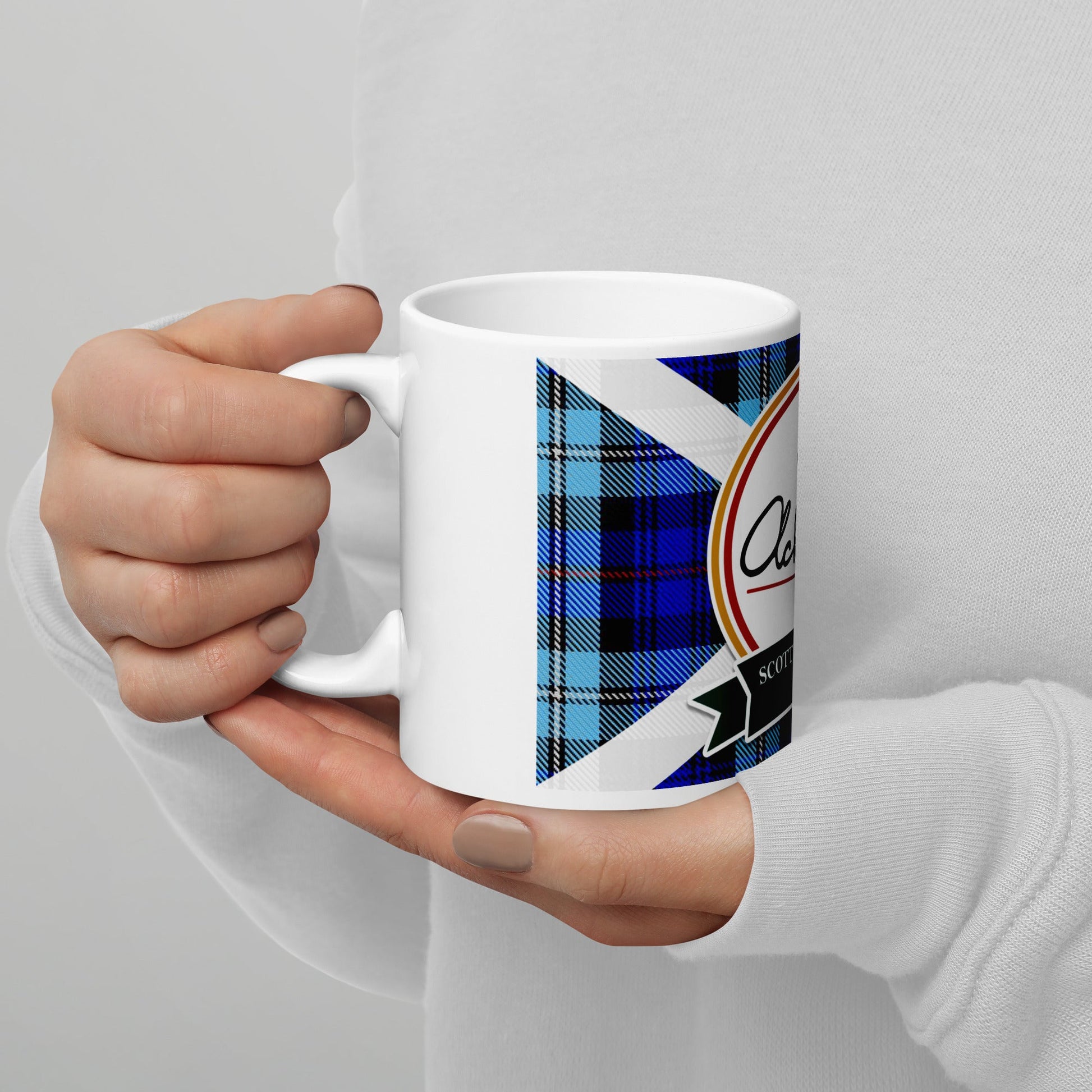 Ackroyd's Bakery Round Logo White glossy Mug - Ackroyd's Scottish Bakery