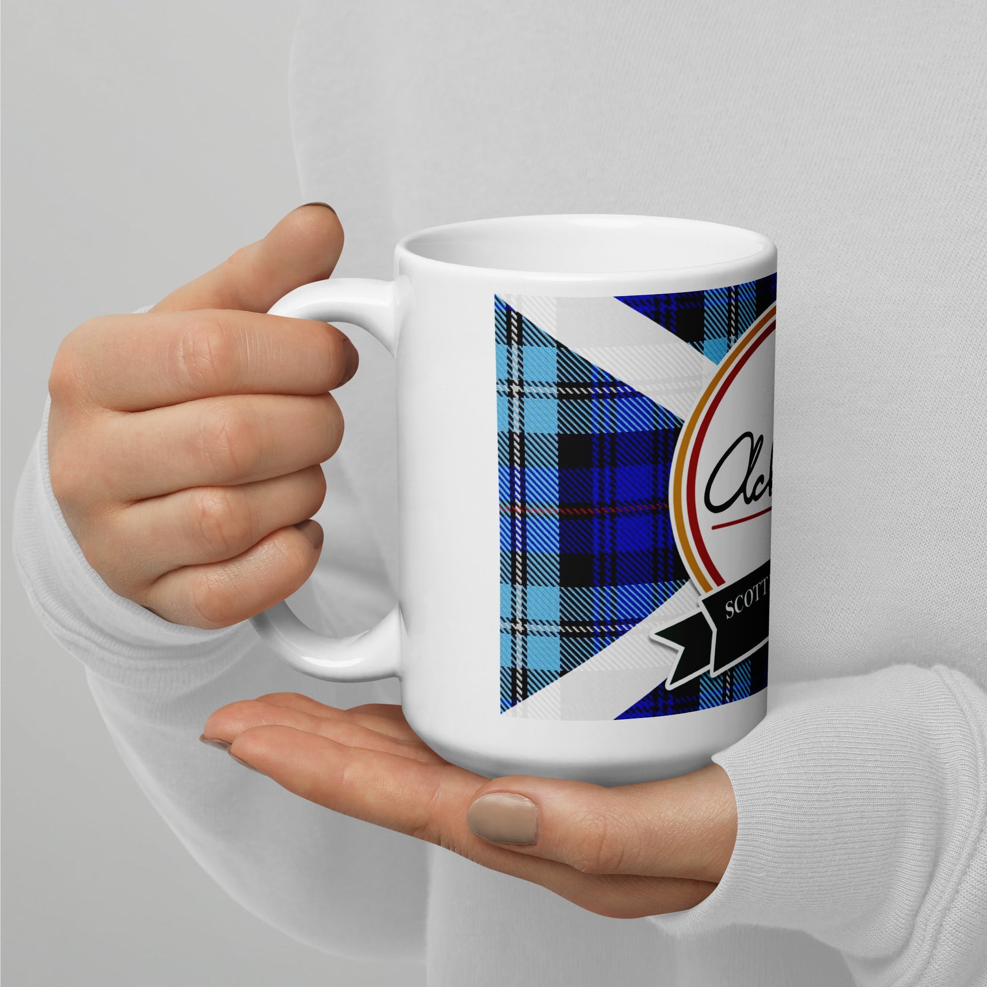 Ackroyd's Bakery Round Logo White glossy Mug - Ackroyd's Scottish Bakery