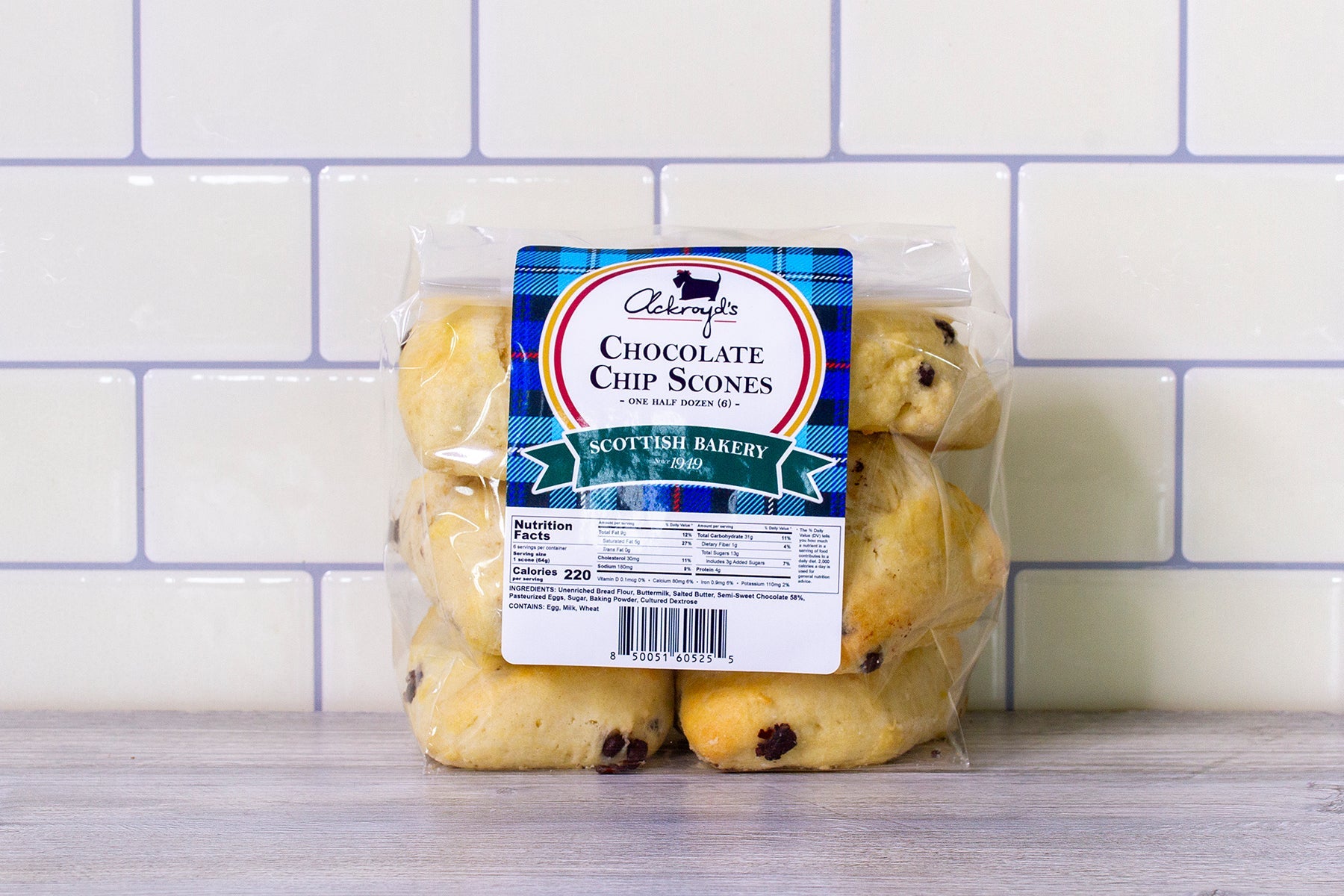 Ackroyd's Scones: Chocolate Chip (6 Pack) - Ackroyd's Scottish Bakery