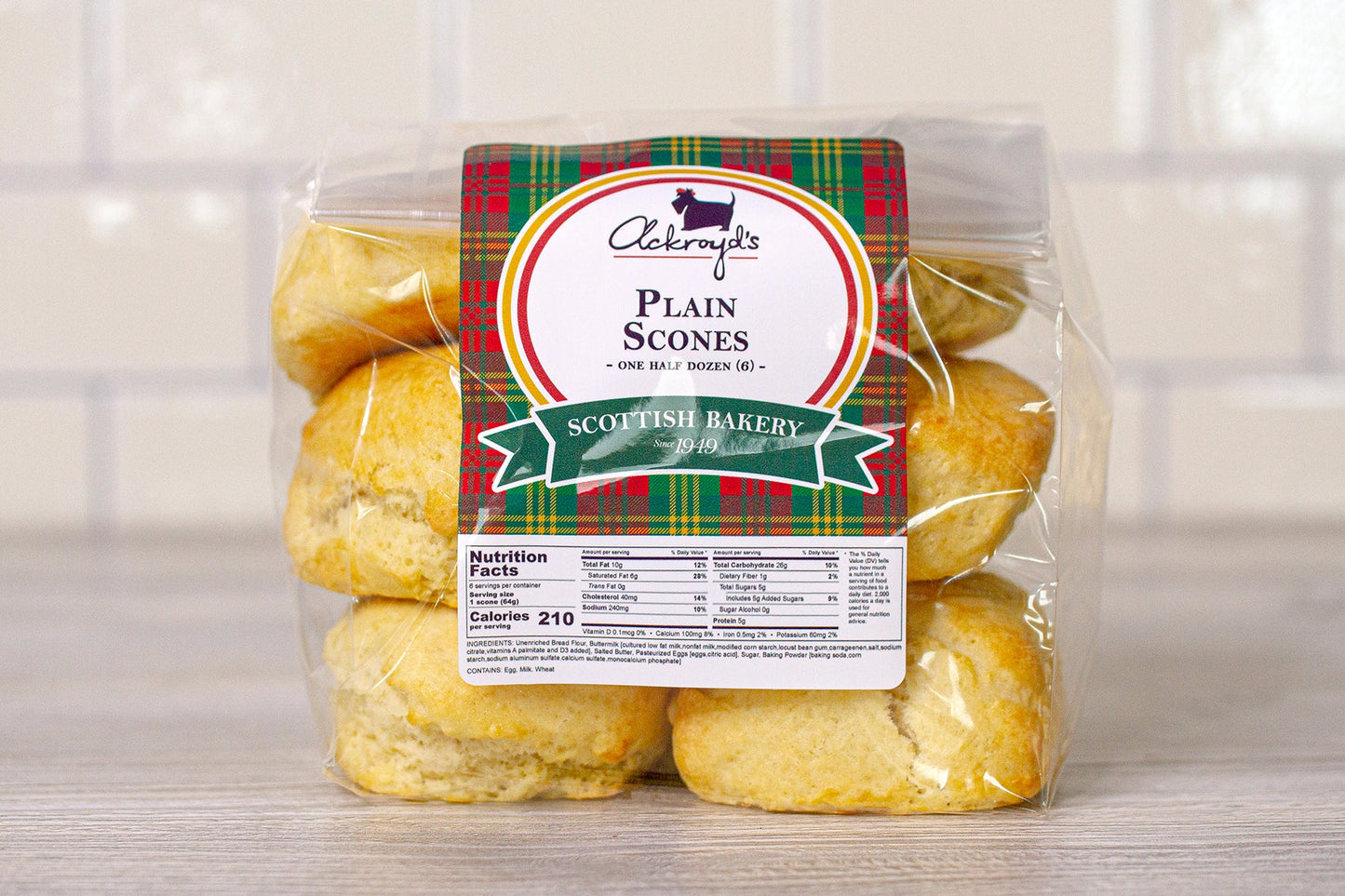 Ackroyd's Scones: Plain (6 Pack) - Ackroyd's Scottish Bakery