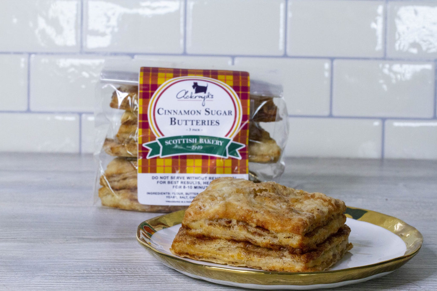 Cinnamon Sugar Aberdeen Butteries (3 Pack) - Ackroyd's Scottish Bakery