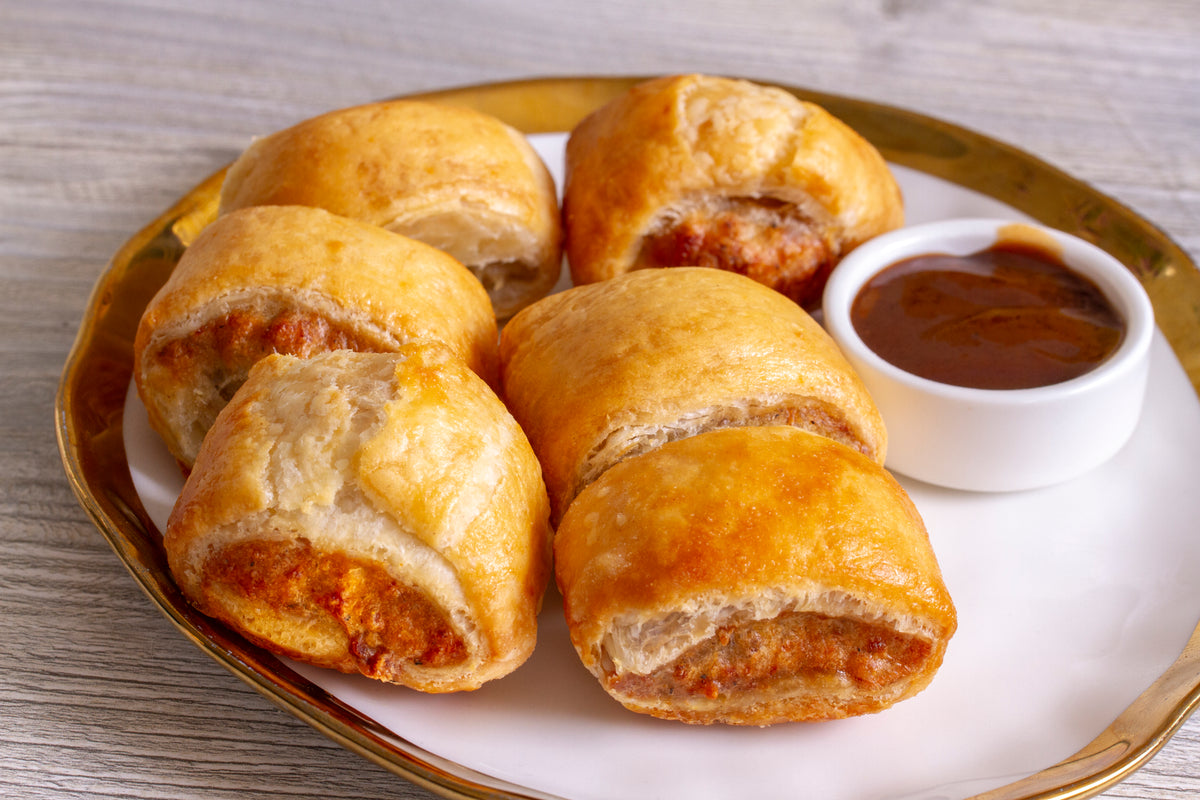 Appetizer Sized Pork Sausage Rolls