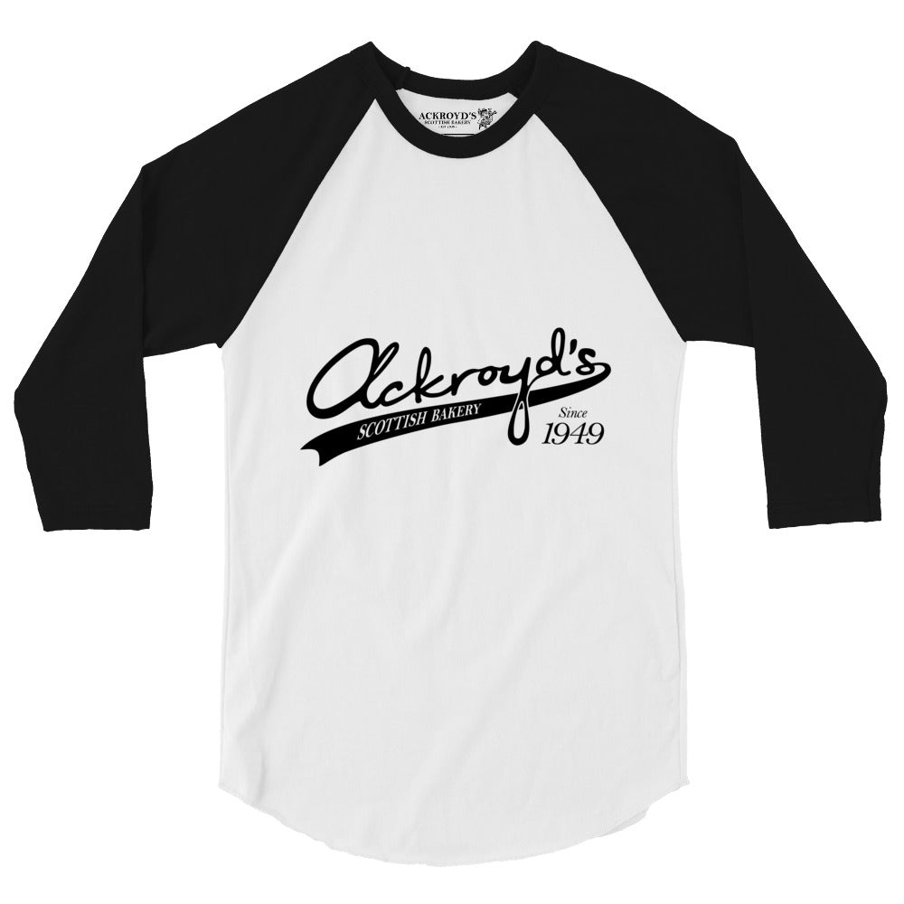 Ackroyd's Baseball Logo 3/4 Sleeve Raglan Shirt - Ackroyd's Scottish Bakery