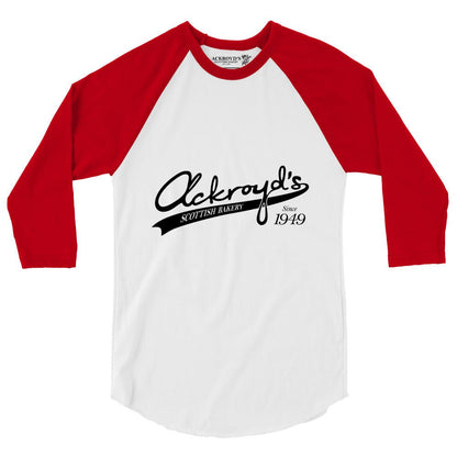 Ackroyd's Baseball Logo 3/4 Sleeve Raglan Shirt - Ackroyd's Scottish Bakery