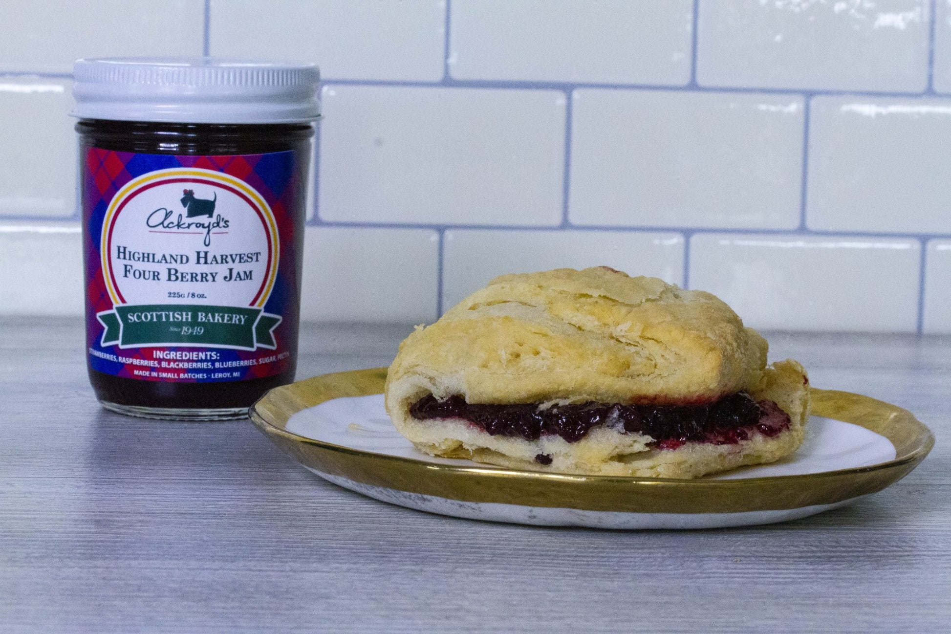 Ackroyd's Jam: Highland Harvest Four Berry - Ackroyd's Scottish Bakery