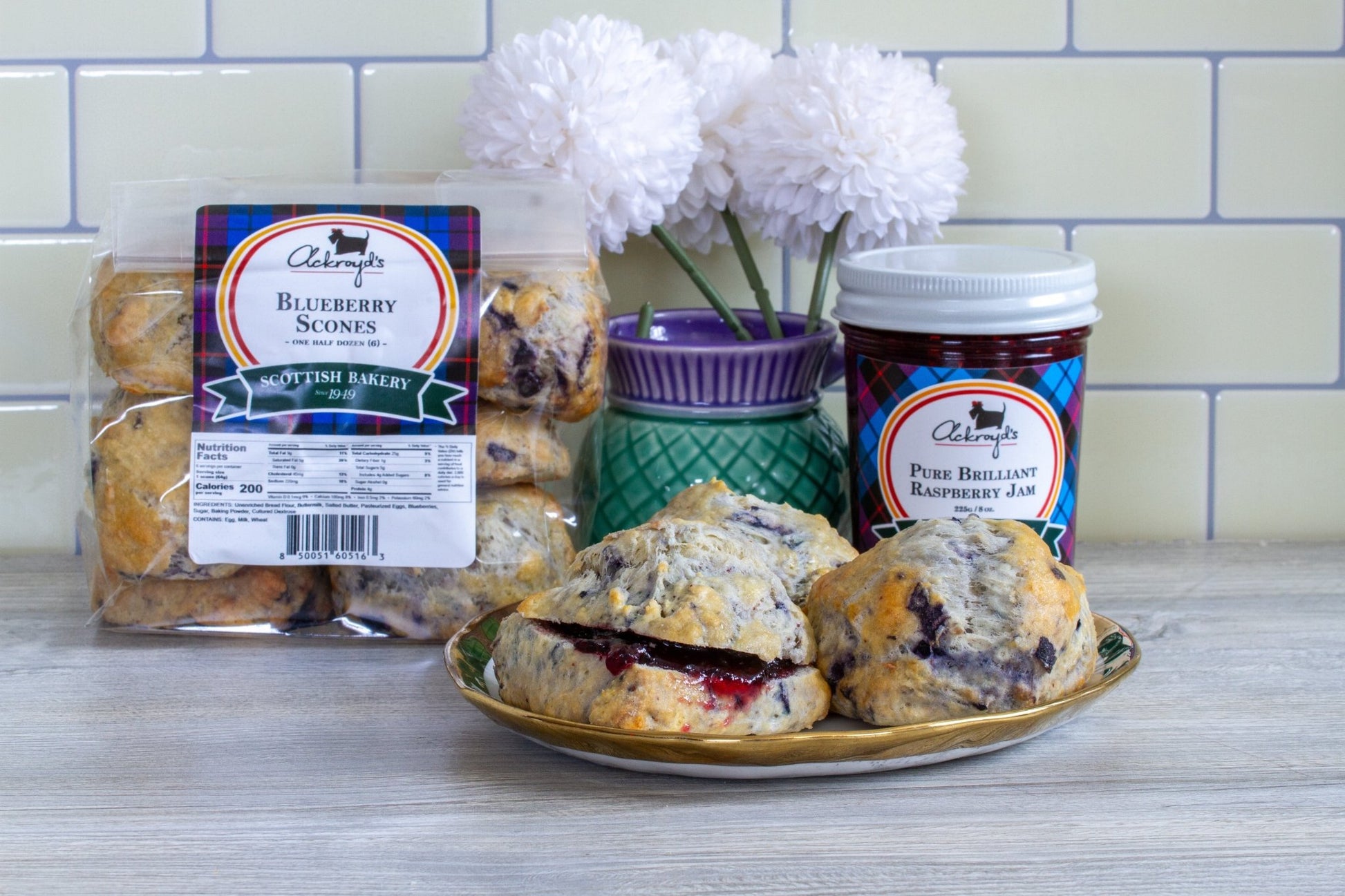 Ackroyd's Scones: Blueberry (6 Pack) - Ackroyd's Scottish Bakery