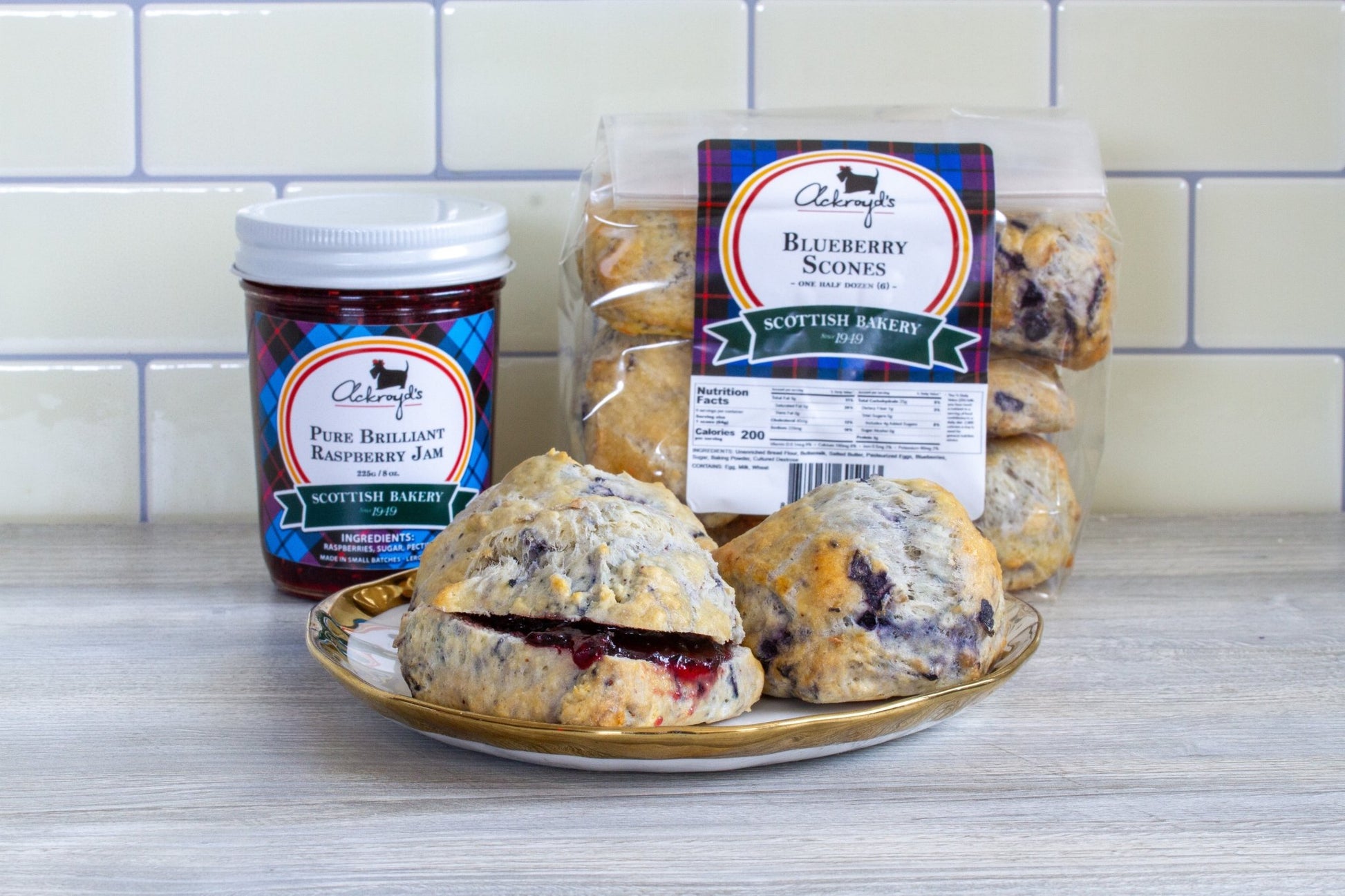Ackroyd's Scones: Blueberry (6 Pack) - Ackroyd's Scottish Bakery