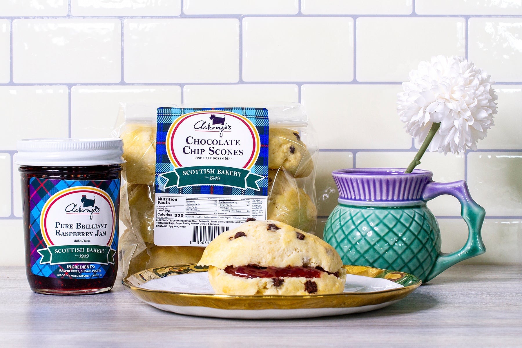 Ackroyd's Scones: Chocolate Chip (6 Pack) - Ackroyd's Scottish Bakery