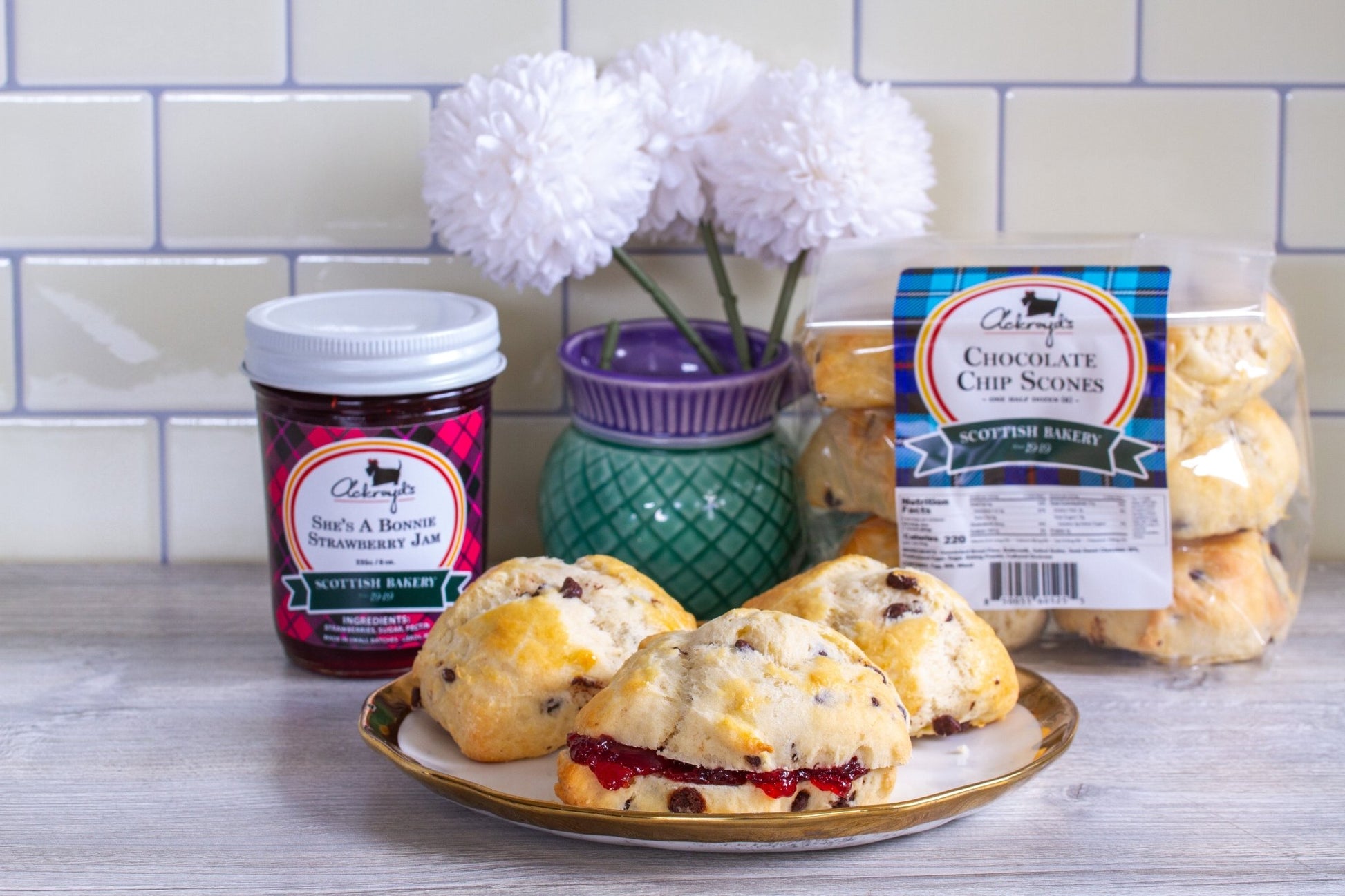 Ackroyd's Scones: Chocolate Chip (6 Pack) - Ackroyd's Scottish Bakery