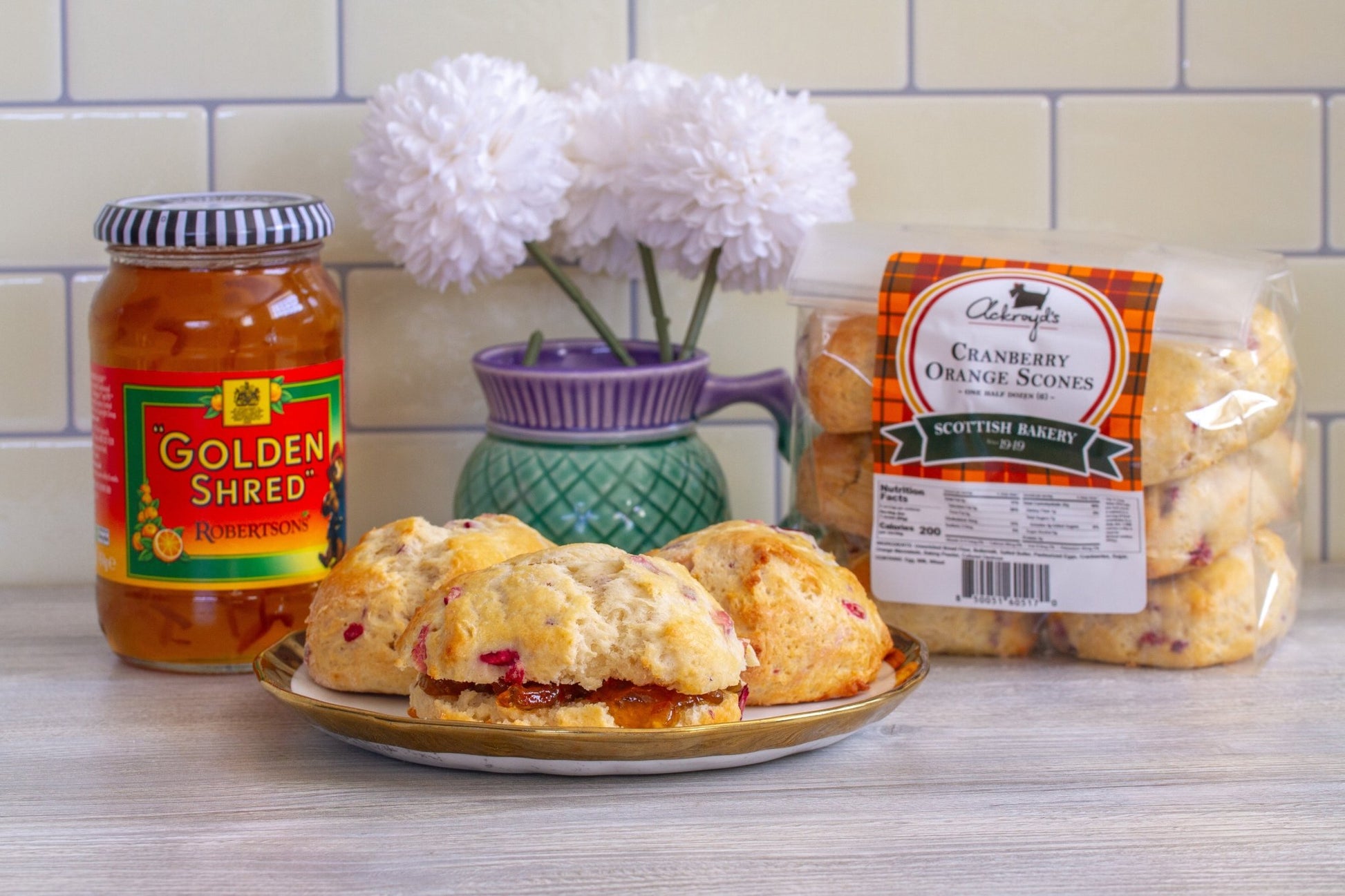 Ackroyd's Scones: Cranberry Orange (6 Pack) - Ackroyd's Scottish Bakery