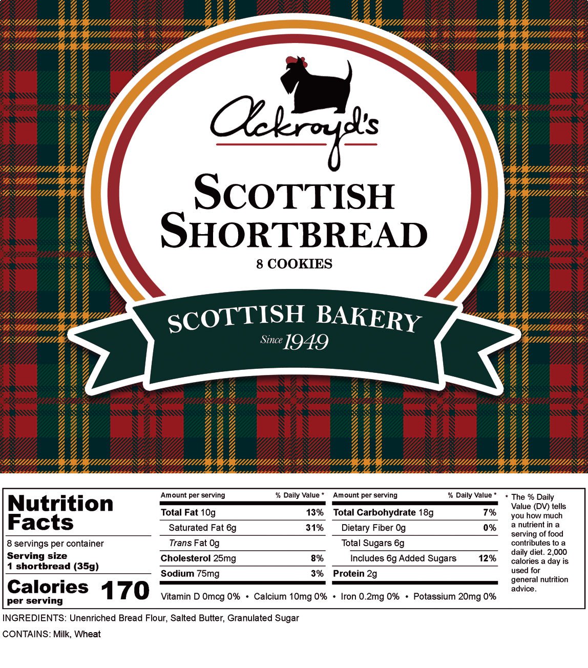 Ackroyd's Scottish Shortbread: Traditional - Ackroyd's Scottish Bakery