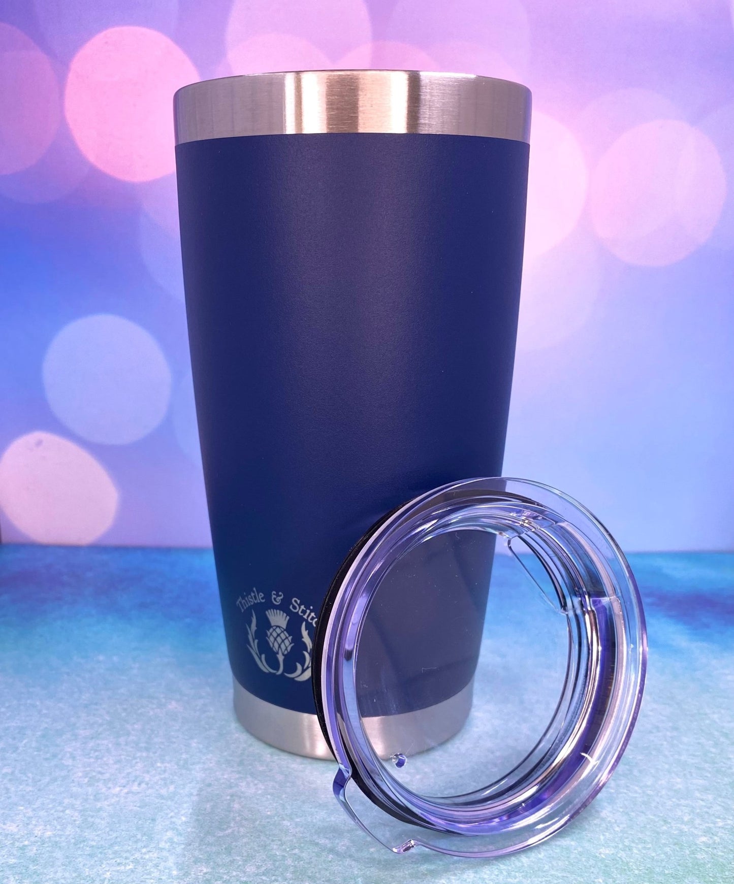 Alba Gu Bràth, Scotland Forever Saltire Flag Laser Engraved Powder Coated 20oz Double Walled Insulated Tumbler - Ackroyd's Scottish Bakery