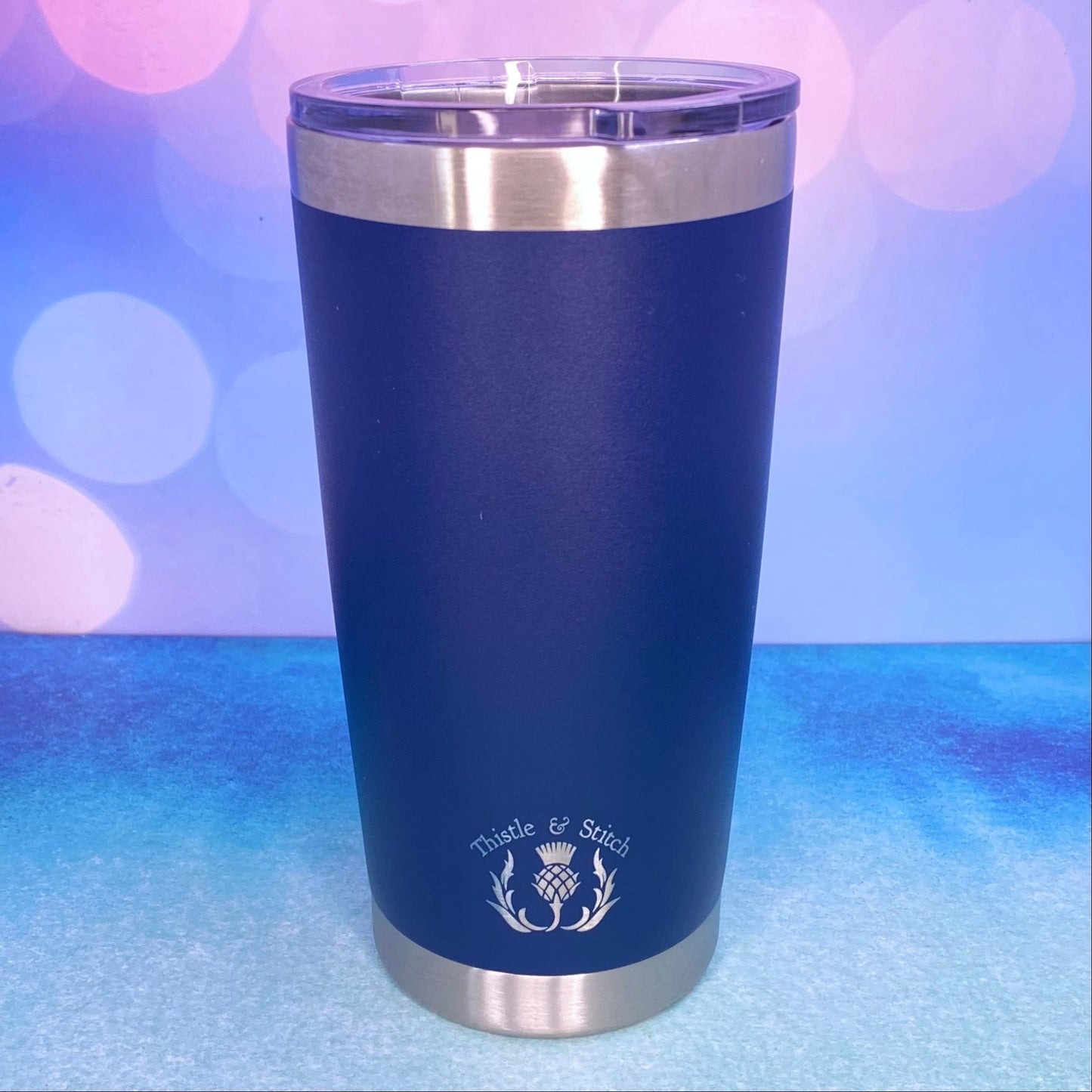 Alba Gu Bràth, Scotland Forever Saltire Flag Laser Engraved Powder Coated 20oz Double Walled Insulated Tumbler - Ackroyd's Scottish Bakery