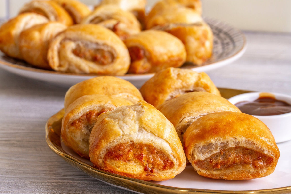 Appetizer Sized Pork Sausage Rolls - Ackroyd's Scottish Bakery