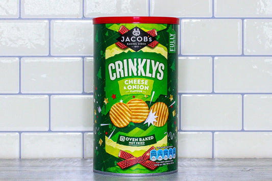 Jacob's Cheese and Onion Crinklys Holiday Canister - Ackroyd's Scottish Bakery