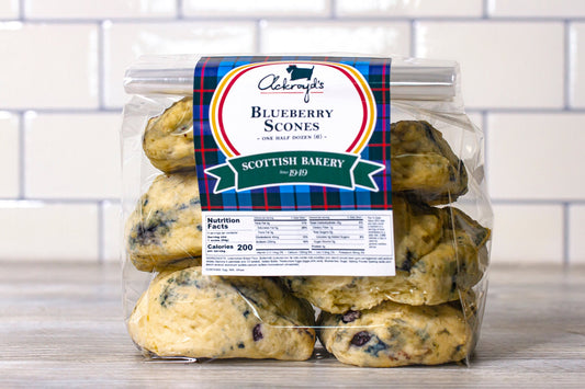 Ackroyd's Scones: Blueberry (6 Pack) - Ackroyd's Scottish Bakery