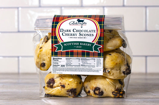 Ackroyd's Scones: Dark Chocolate Cherry (6 pack) - Ackroyd's Scottish Bakery