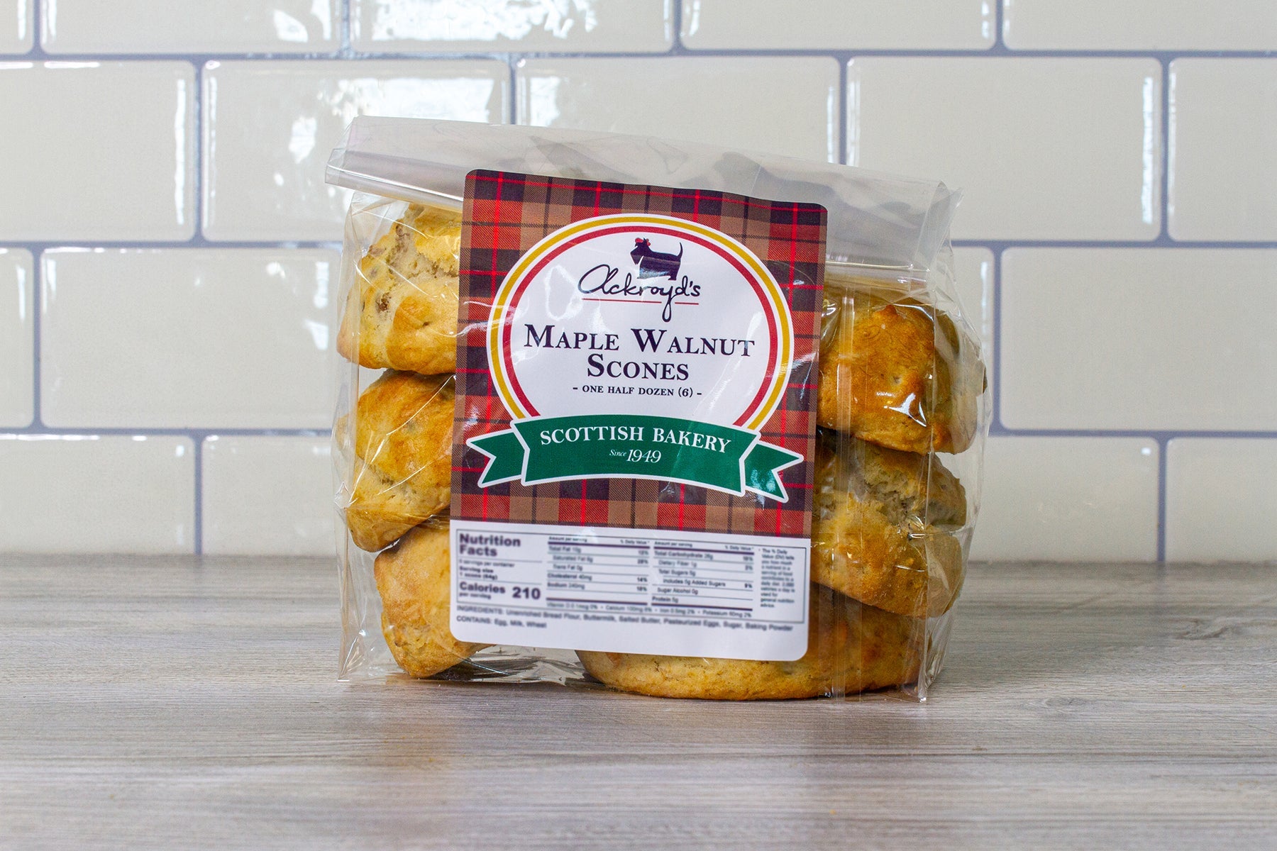 Ackroyd's Scones: Maple Walnut (6 Pack) - Ackroyd's Scottish Bakery